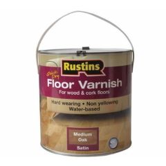 Rustins Floor Varnish Medium Oak - 2.5 Litre