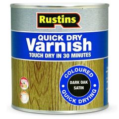 Rustins Quick Dry Varnish Satin Dark Oak
