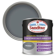 Sandtex 10 Year Exterior Satin Multi Surface Paint - Seclusion
