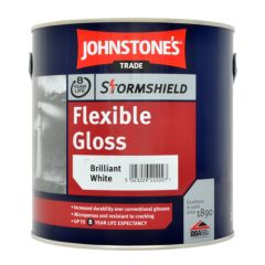 Johnstones Trade Stormshield Flexible Gloss Paint - Brilliant White 2.5 Litre
