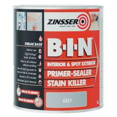 Zinsser BIN Primer Sealer Stain Killer Grey
