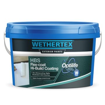 Wethertex Flex-Coat High Build Silicone Textured Coating White 15 kg