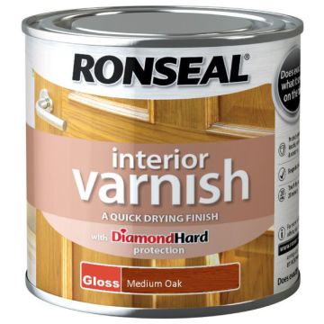 Ronseal Interior Varnish Medium Oak Gloss