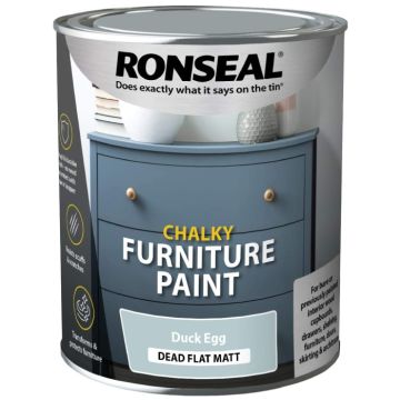 Ronseal Chalky Furniture Paint Duck Egg 750ml