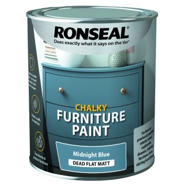 Ronseal Chalky Furniture Paint Midnight Blue 750ml