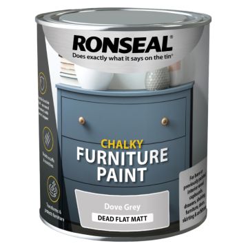 Ronseal Chalky Furniture Paint Dove Grey 750ml