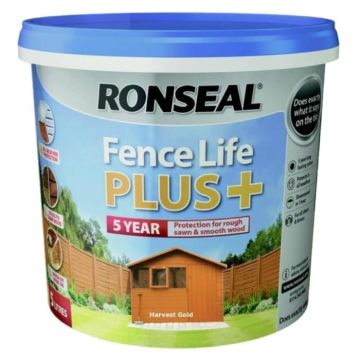 Ronseal Fence Life Plus Harvest Gold 5 Litre