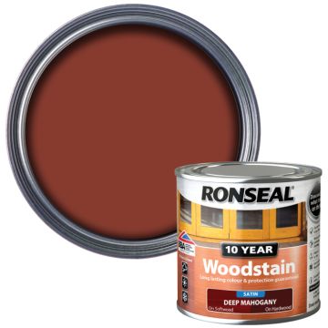 Ronseal 10 Year Woodstain Deep Mahogany Satin
