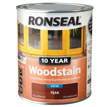 Ronseal 10 Year Woodstain Teak Satin