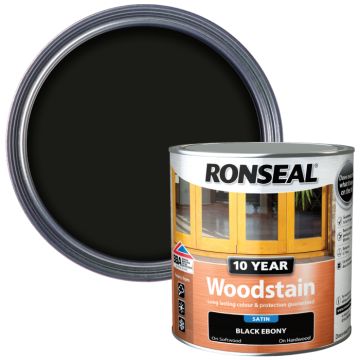 Ronseal 10 Year Woodstain Black Ebony Satin
