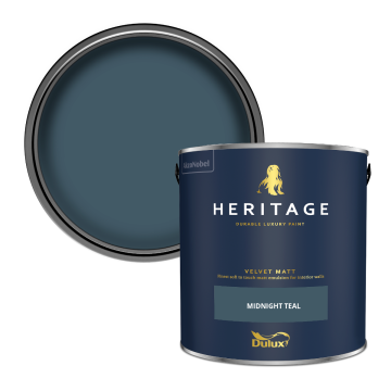 Dulux Heritage Velvet Matt Paint - Midnight Teal