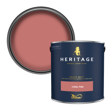 Dulux Heritage Velvet Matt Paint - Coral Pink