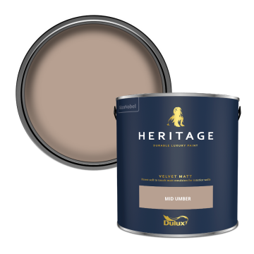 Dulux Heritage Velvet Matt Paint - Mid Umber