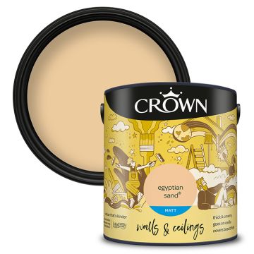 Crown Walls & Ceilings Matt Emulsion - Egyptian Sand