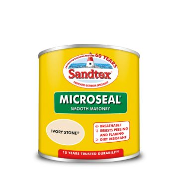 Sandtex Microseal Smooth 15 Year Weatherproof Masonry Paint - Ivory Stone