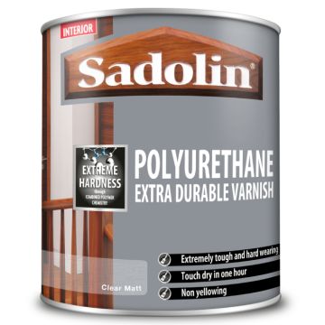 Sadolin Polyurethane Extra Durable Varnish Clear Matt