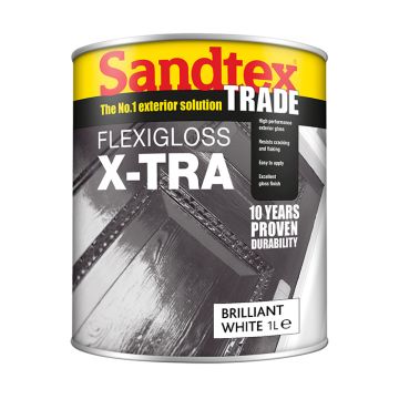 Sandtex Trade Exterior Flexigloss X-tra Gloss Paint - Brilliant White
