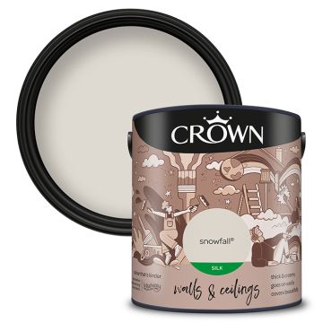 Crown Walls & Ceilings Silk Emulsion - Snowfall - 2.5 Litre