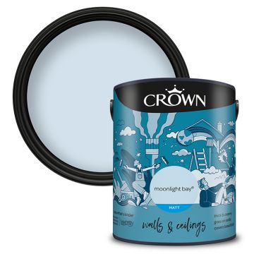 Crown Walls & Ceilings Matt Emulsion - Moonlight Bay