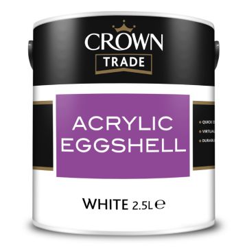 Crown Trade Acrylic Eggshell White