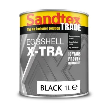 Sandtex Trade Exterior Eggshell X-tra Eggshell Paint - Black
