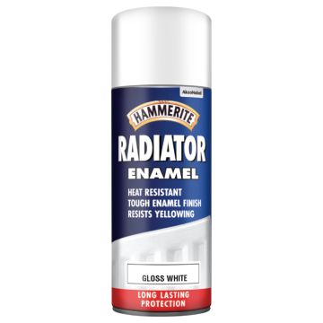 Hammerite Radiator Paint Gloss Aerosol White 400 ml