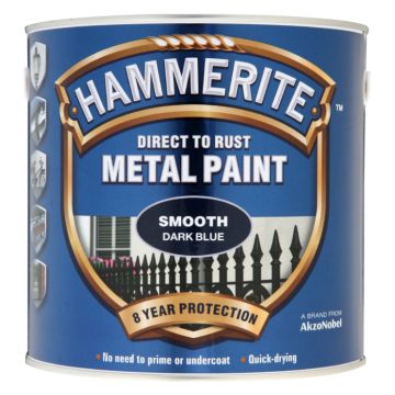 Hammerite Smooth Metal Paint Dark Blue 2.5 Litre