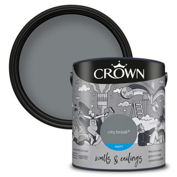 Crown Walls & Ceilings Matt Emulsion - City Break