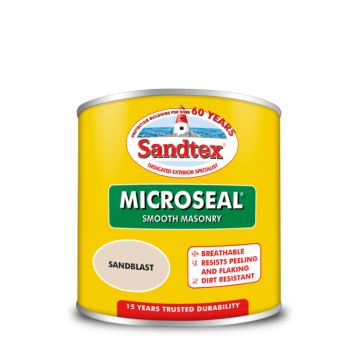 Sandtex Microseal Smooth 15 Year Weatherproof Masonry Paint - Sandblast