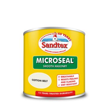 Sandtex Microseal Smooth 15 Year Weatherproof Masonry Paint - Cotton Belt