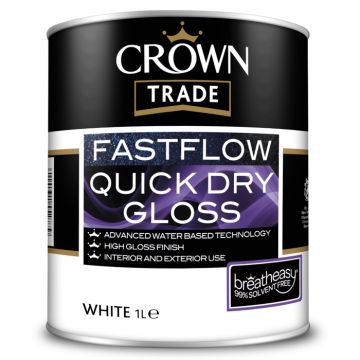 Crown Trade Fastflow Quick Dry Gloss White