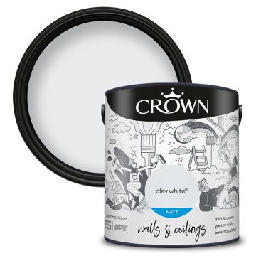 Crown Walls & Ceilings Matt Emulsion - Clay White