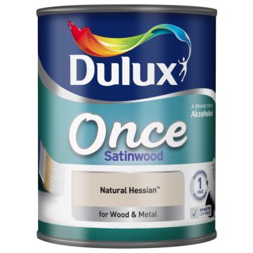 Dulux Once Satinwood Natural Hessian 750 ml