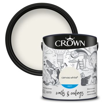 Crown Walls & Ceilings Matt Emulsion - Canvas White