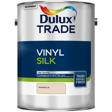 Dulux Trade Vinyl Silk Magnolia 5 Litre