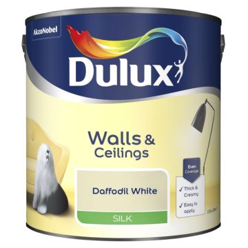 Dulux Silk Daffodil White 2.5 Litre