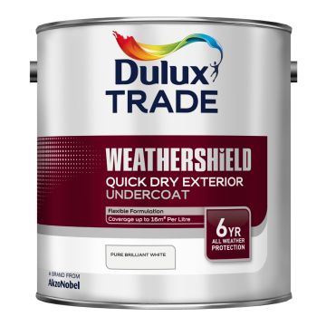 Dulux Trade Weathershield Quick Dry Exterior Undercoat Pure Brilliant White