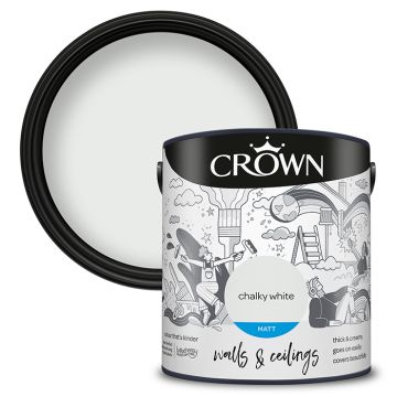 Crown Walls & Ceilings Matt Emulsion - Chalky White
