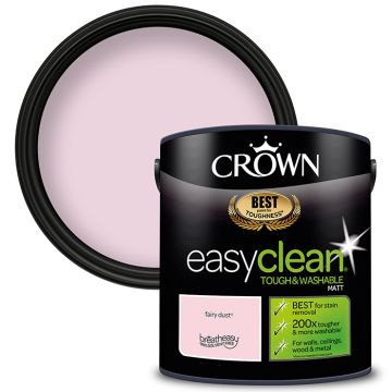 Crown Paints Easyclean Matt - Fairy Dust - 2.5 Litre