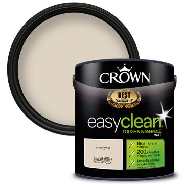 Crown Paints Easyclean Matt - Wheatgrass - 2.5 Litre