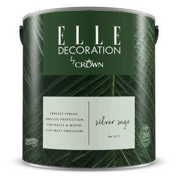 Crown Elle Decoration Flat Matt Silver Sage
