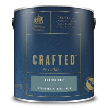 Crown Crafted Luxurious Flat Matt Finish Button Box 2.5 Litre