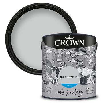 Crown Walls & Ceilings Matt Emulsion - Pacific Oyster