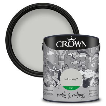 Crown Walls & Ceilings Silk Emulsion - Salt Spray - 2.5 Litre