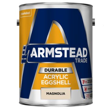 Armstead Trade Durable Acrylic Eggshell Magnolia 5 Litre