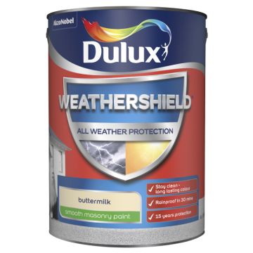 Dulux Weathershield All Weather Protection Smooth Buttermilk 5 Litre