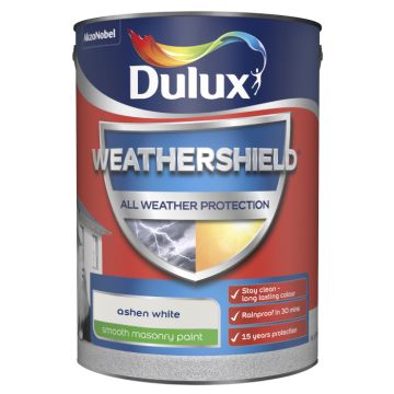 Dulux Weathershield All Weather Protection Smooth Ashen White 5 Litre
