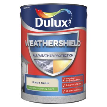 Dulux Weathershield All Weather Protection Smooth Classic Cream 5 Litre