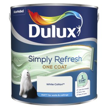 Dulux One Coat Matt White Cotton