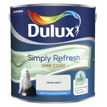 Dulux One Coat Matt White Mist